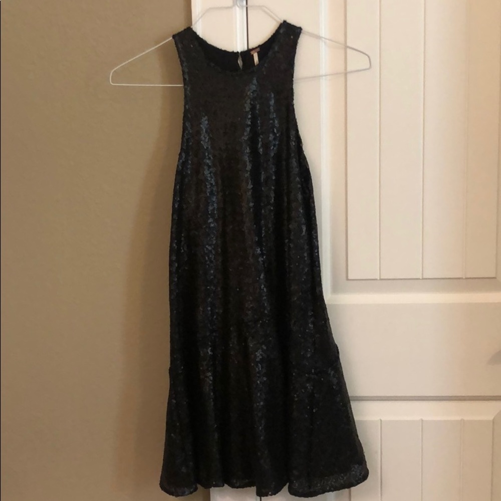 Free people black sequin dress